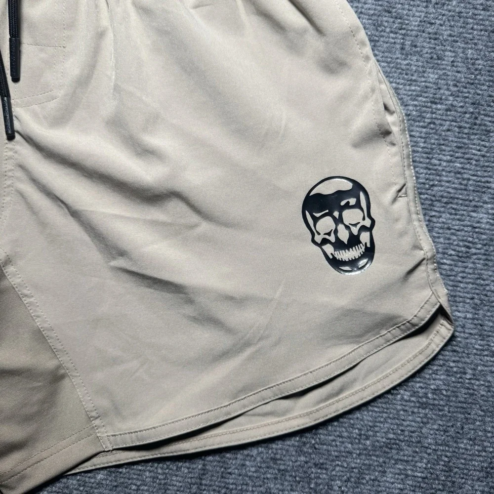 Gymreapers Sand Beige Training Gym Shorts Athletic Running Men Medium 6